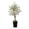 4.5ft. Olive Artificial Tree in Black Metal Planter